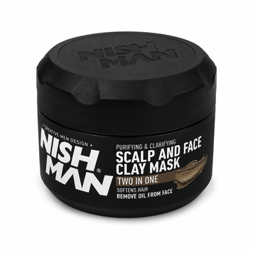 Маска для шкіри голови та обличчя з глини Nishman Scalp & Face Clay Mask 450 г NMN-149 фото
