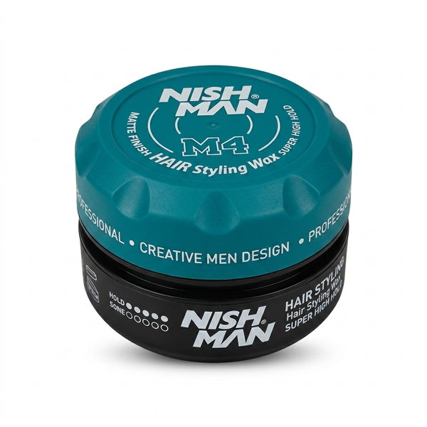 Матовий віск для стилізації волосся Nishman Matte Finish Super High Hold Wax M4 100мл (NMN-100-M4) NMN-100-M4 фото