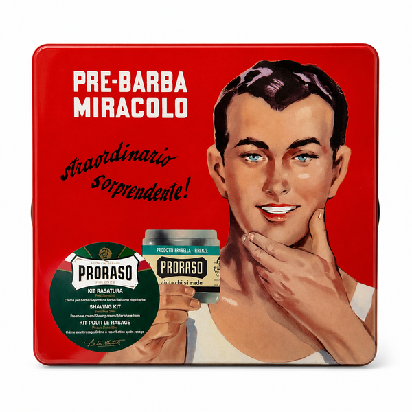 Набір вінтажний подарунковий Proraso в металевій коробці Освіжаюча та тонізуюча свіжість з евкаліптовою олією та ментолом 400366 фото