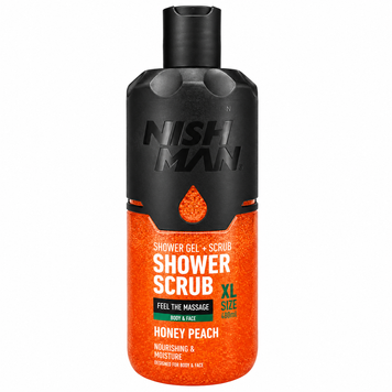 Гель для душу з мінеральним скрабом Медовий персик NISHMAN Shower scrub Honey Peach 480 мл (NMN-225-HON) NMN-225-HON фото