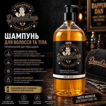 Шампунь для волосся й тіла Dapper Dan Hair & Body, 1 л DDSH01 DDSH01 фото